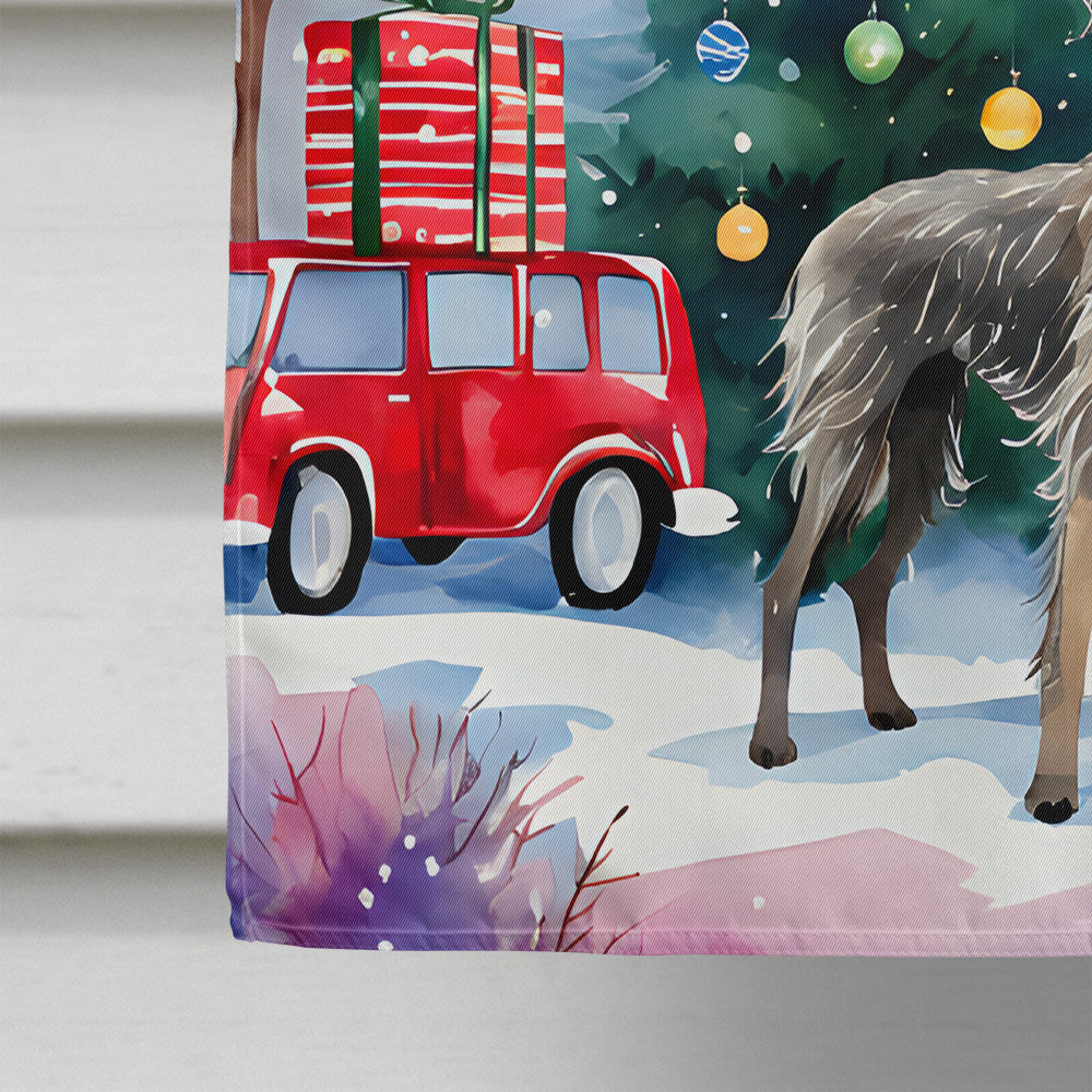 Scottish Deerhound Christmas House Flag