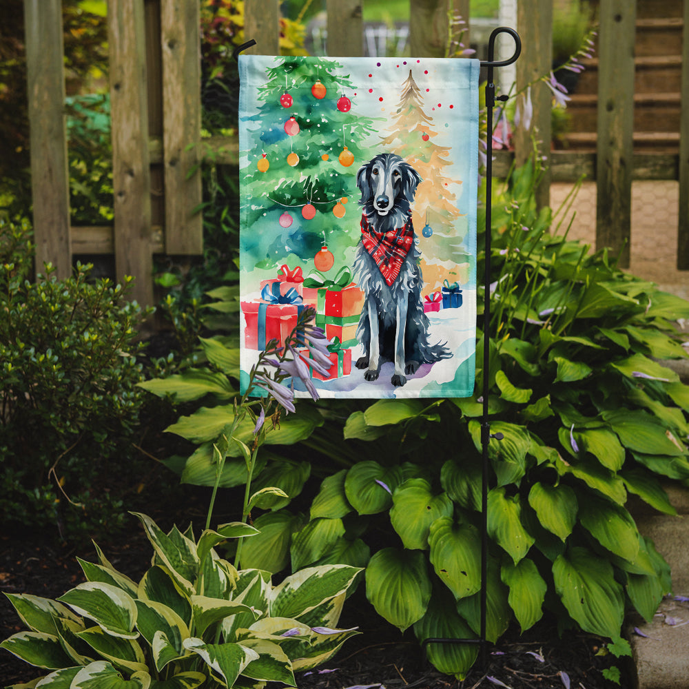 Scottish Deerhound Christmas Garden Flag