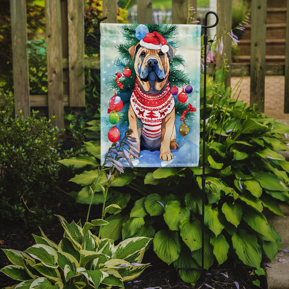 Buy this Shar Pei Christmas Garden Flag