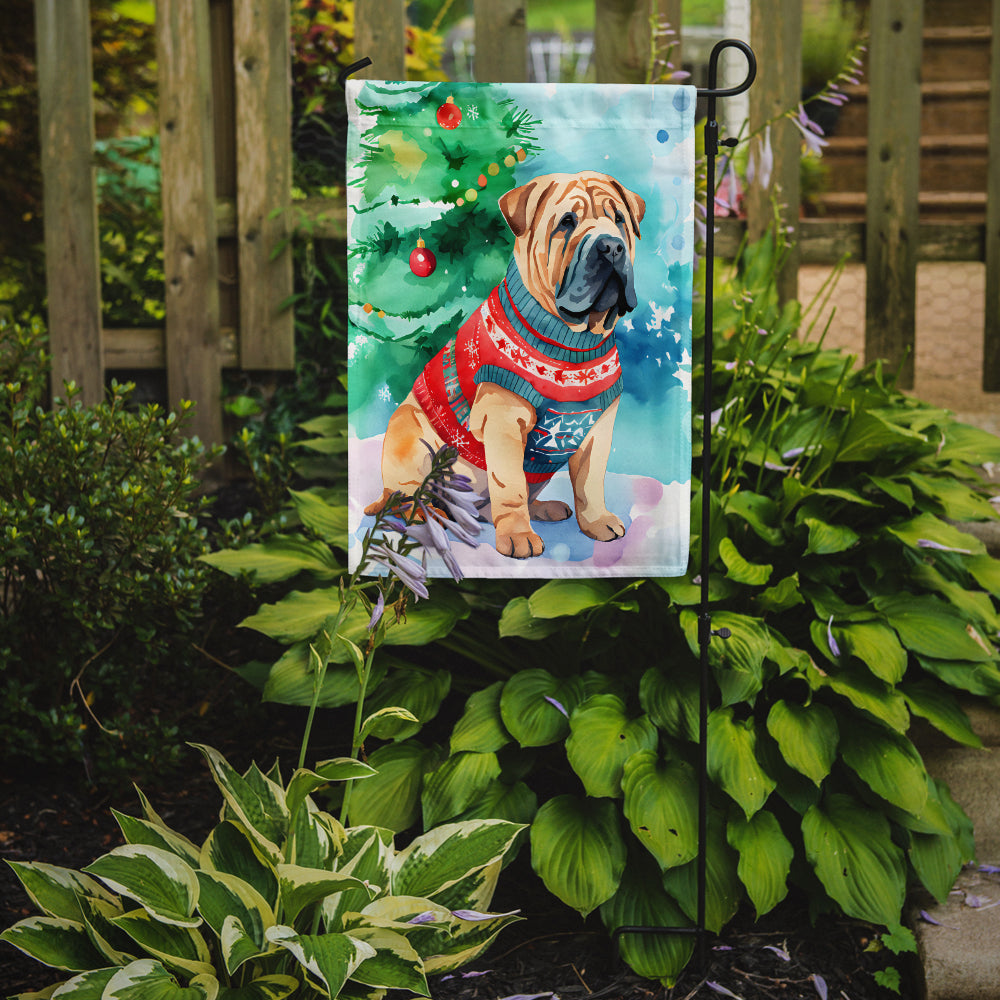 Buy this Shar Pei Christmas Garden Flag