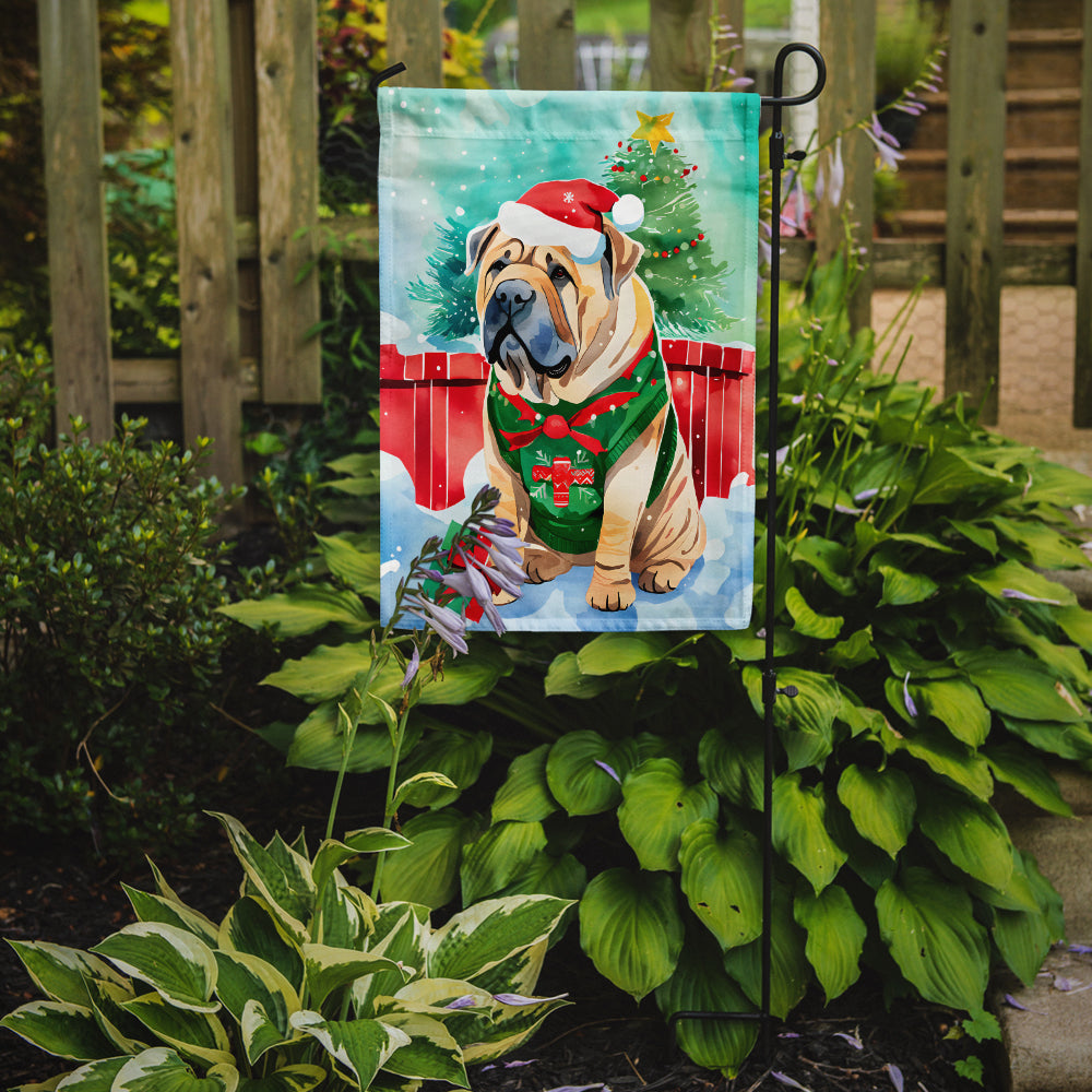 Buy this Shar Pei Christmas Garden Flag