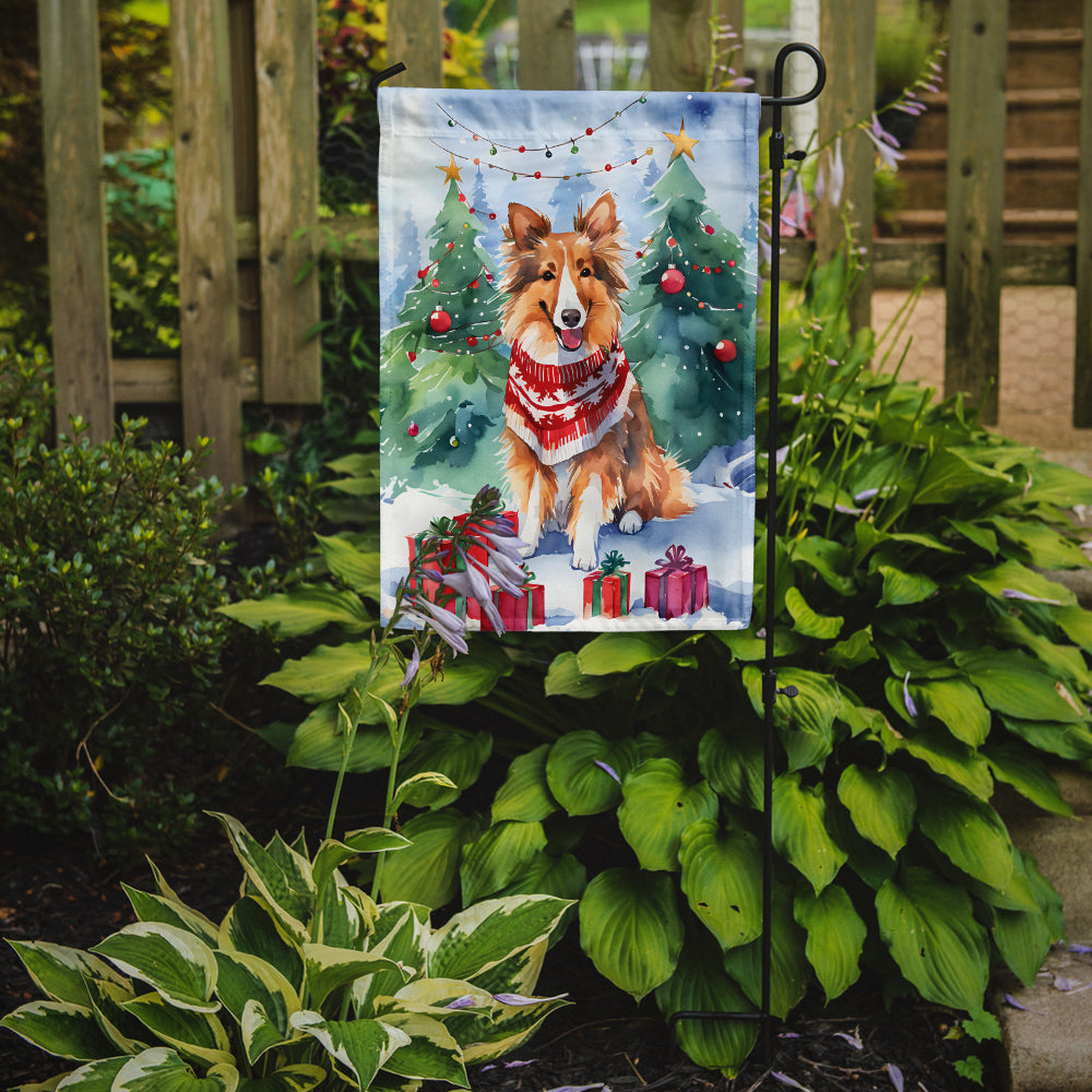 Buy this Sheltie Christmas Garden Flag