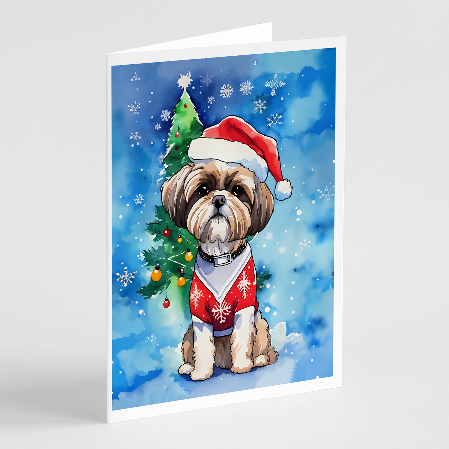 Buy this Shih Tzu Christmas Greeting Cards Pack of 8