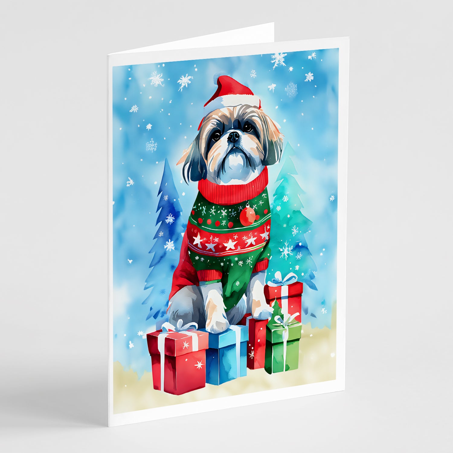 Buy this Shih Tzu Christmas Greeting Cards Pack of 8