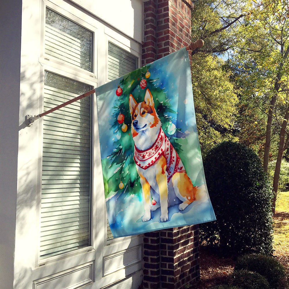 Buy this Siberian Husky Christmas House Flag