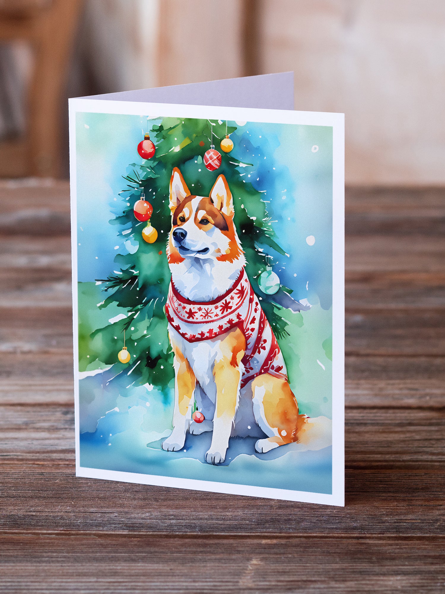 Buy this Siberian Husky Christmas Greeting Cards Pack of 8