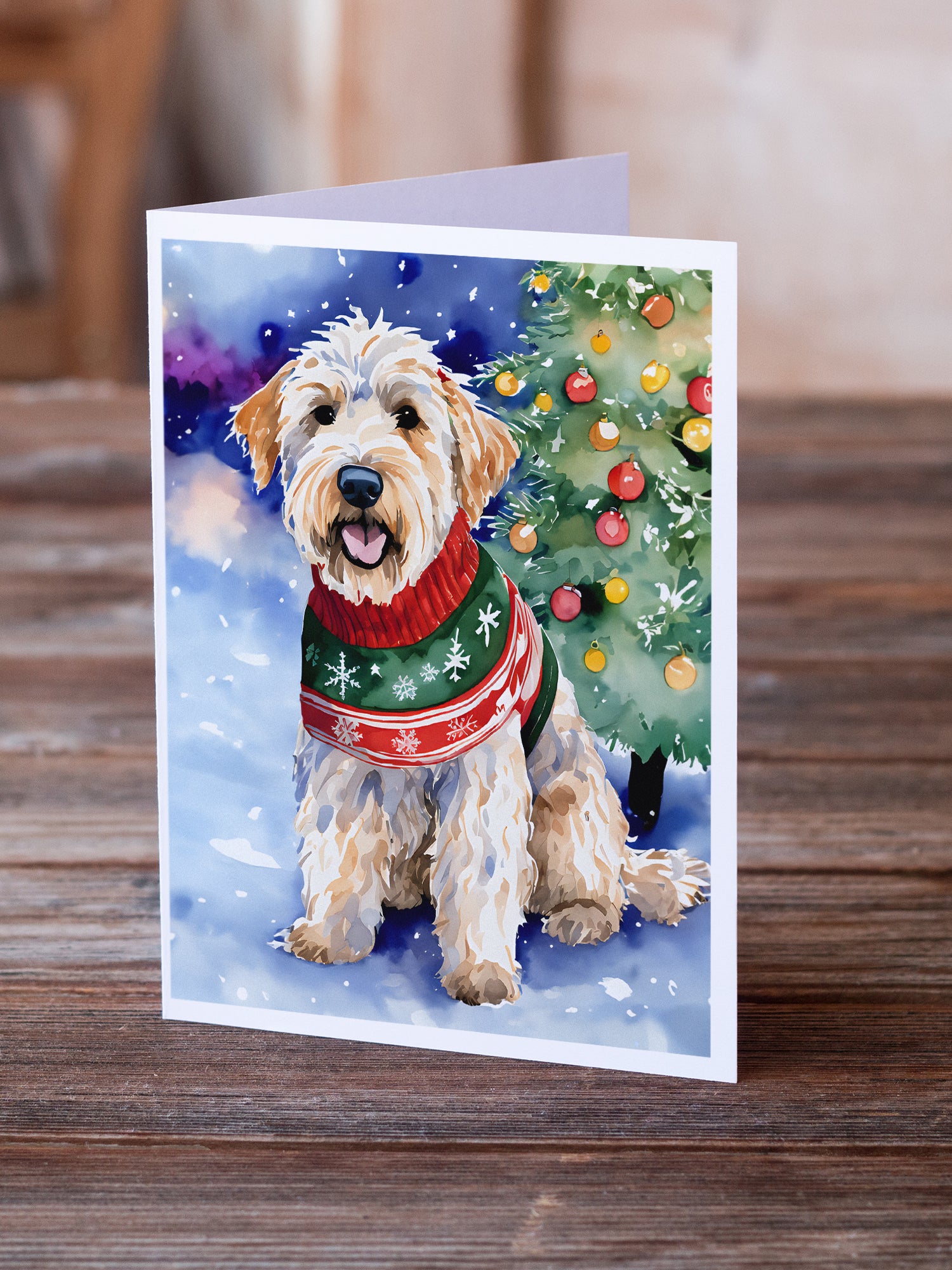 Buy this Wheaten Terrier Christmas Greeting Cards Pack of 8