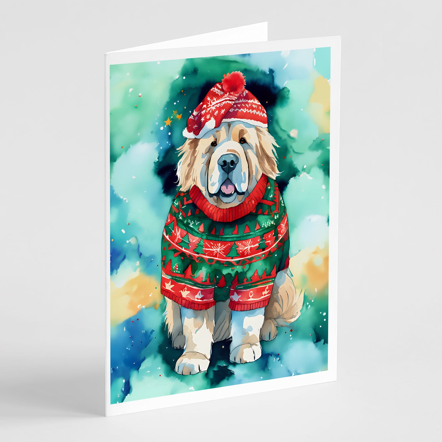 Buy this Tibetan Mastiff Christmas Greeting Cards Pack of 8