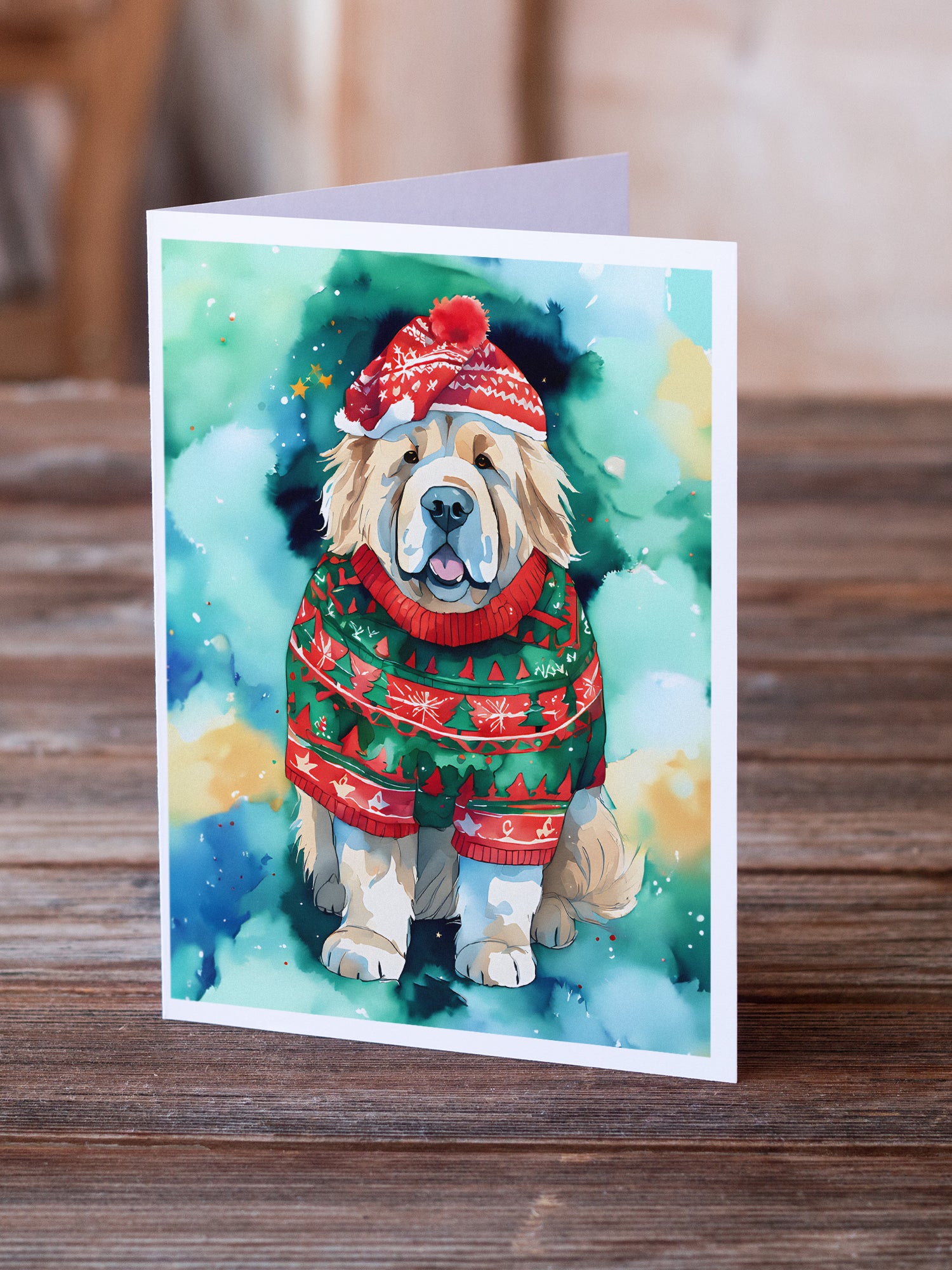 Buy this Tibetan Mastiff Christmas Greeting Cards Pack of 8