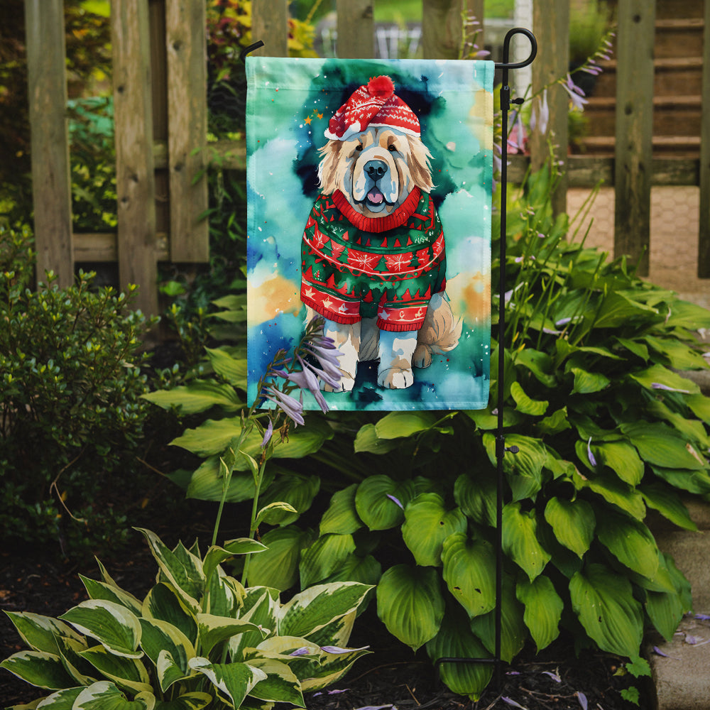 Tibetan Mastiff Christmas Garden Flag