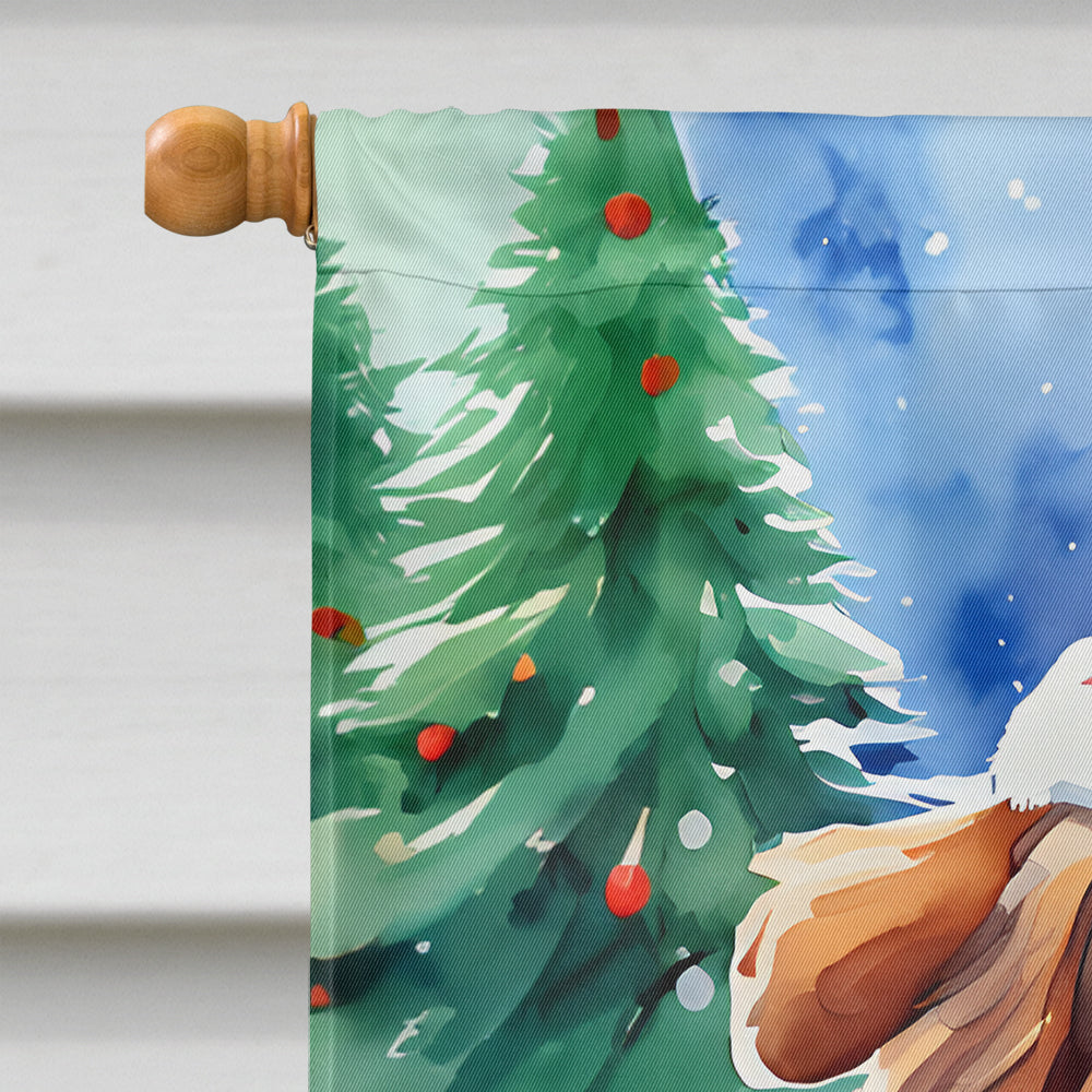 Tibetan Mastiff Christmas House Flag