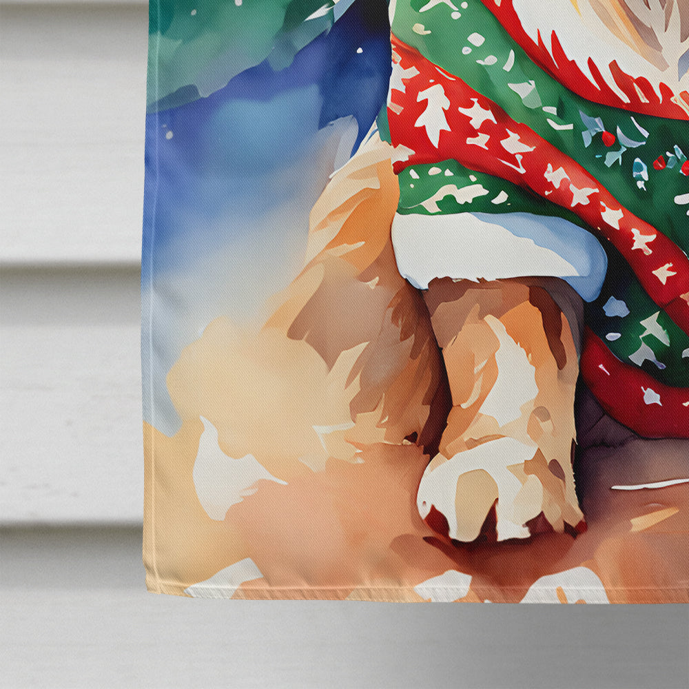 Tibetan Mastiff Christmas House Flag