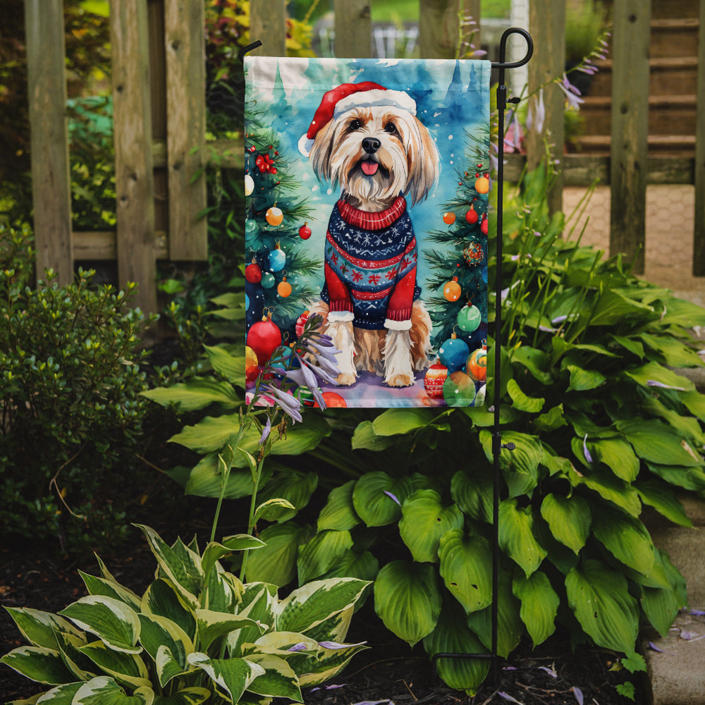 Buy this Tibetan Terrier Christmas Garden Flag