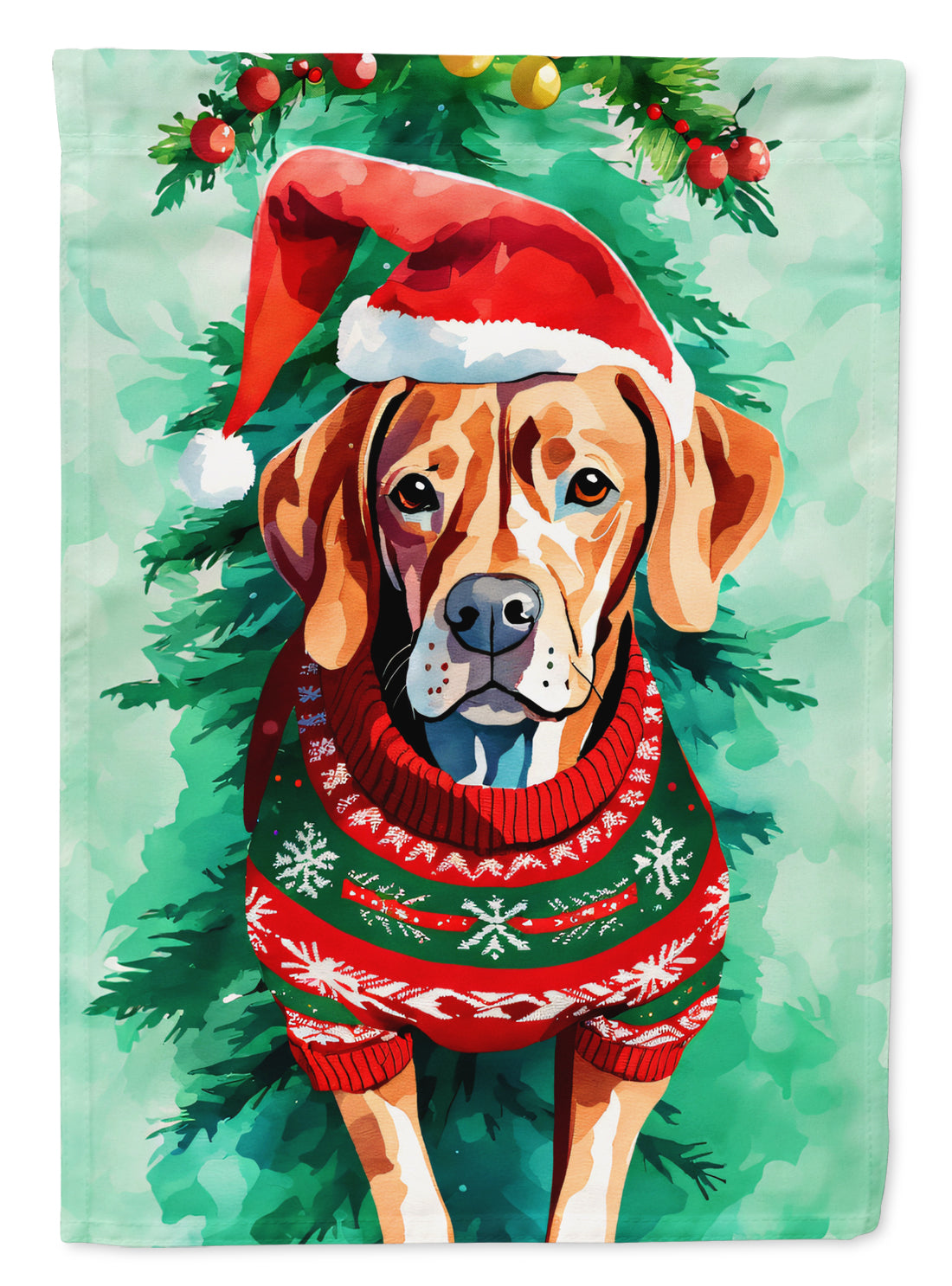 Buy this Vizsla Christmas House Flag