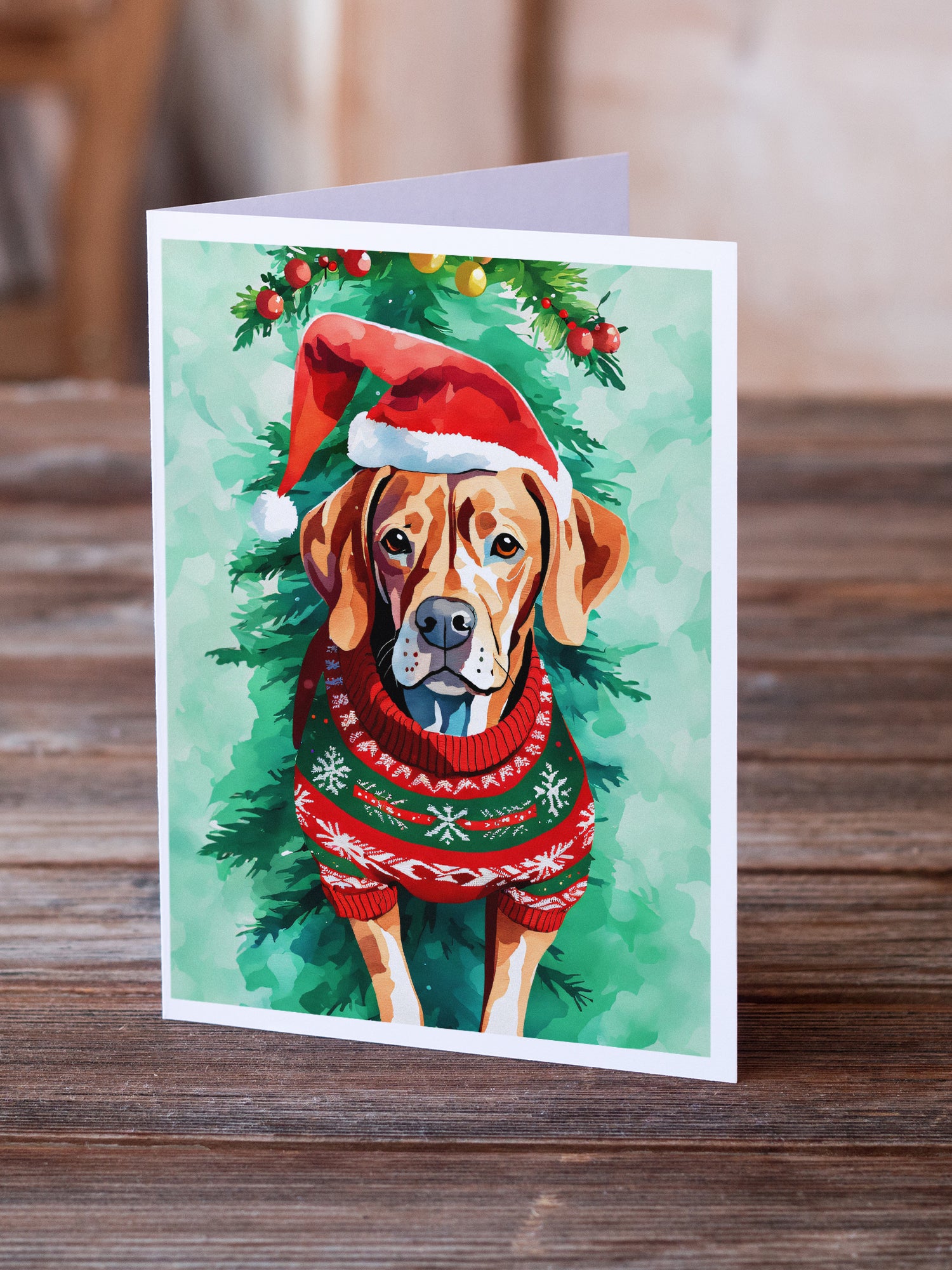 Buy this Vizsla Christmas Greeting Cards Pack of 8