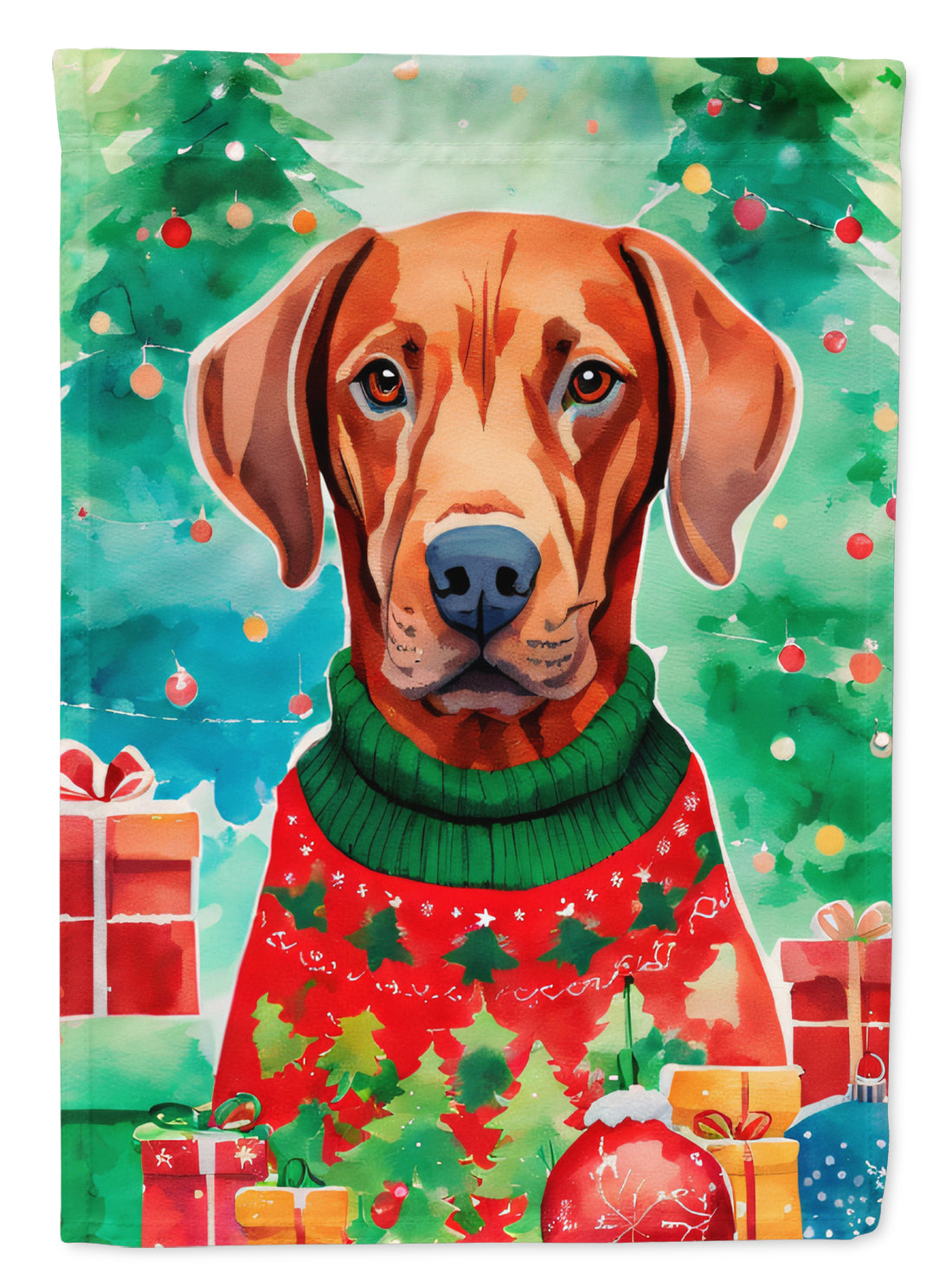 Buy this Vizsla Christmas House Flag