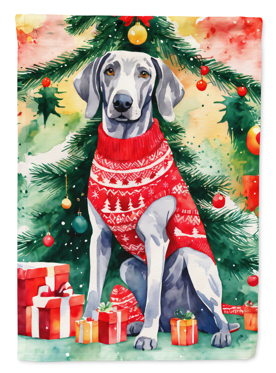 Buy this Weimaraner Christmas House Flag