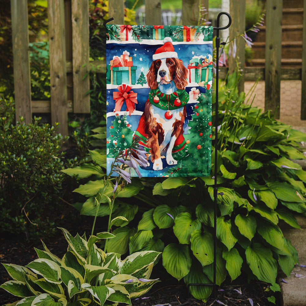 Welsh Springer Spaniel Christmas Garden Flag