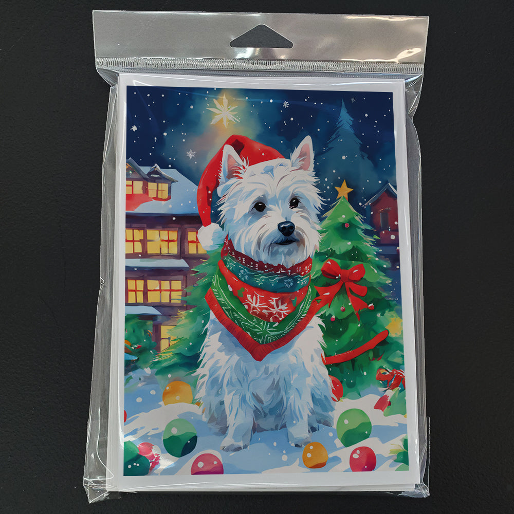 Westie Christmas Greeting Cards Pack of 8