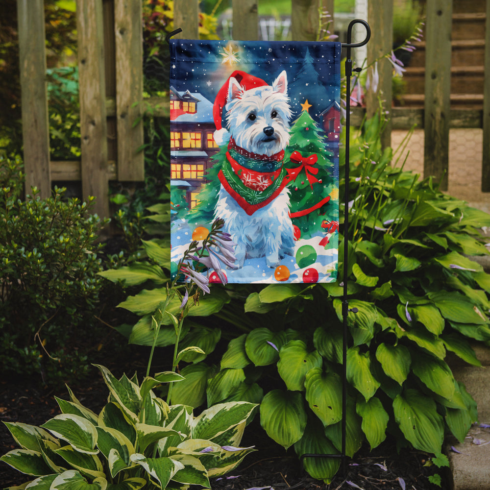 Westie Christmas Garden Flag