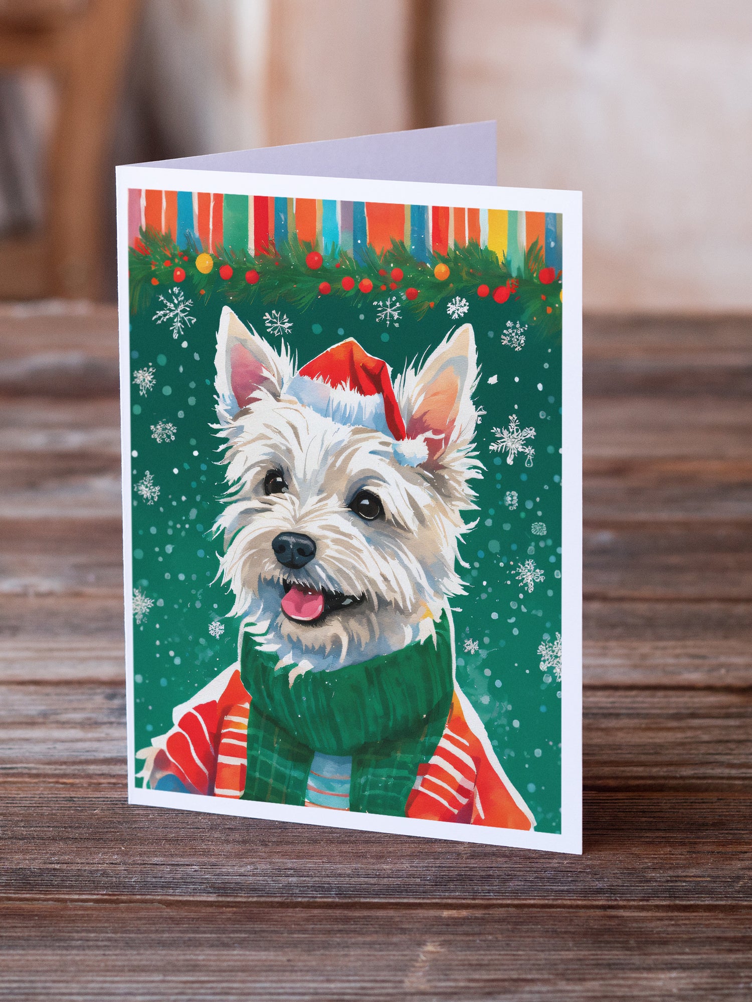 Buy this Westie Christmas Greeting Cards Pack of 8