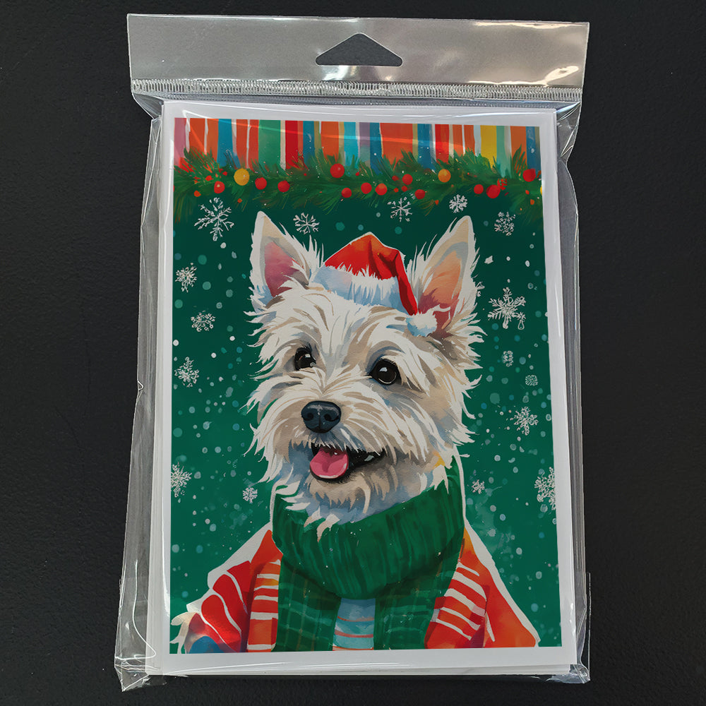 Westie Christmas Greeting Cards Pack of 8