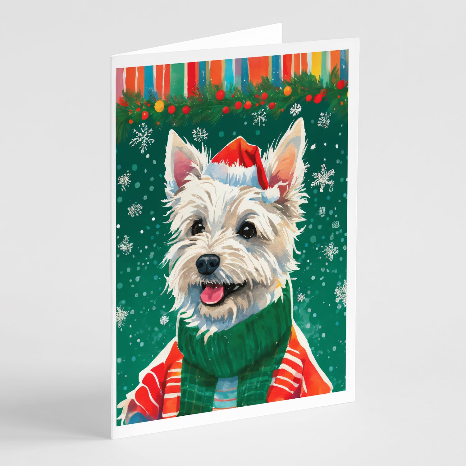 Buy this Westie Christmas Greeting Cards Pack of 8