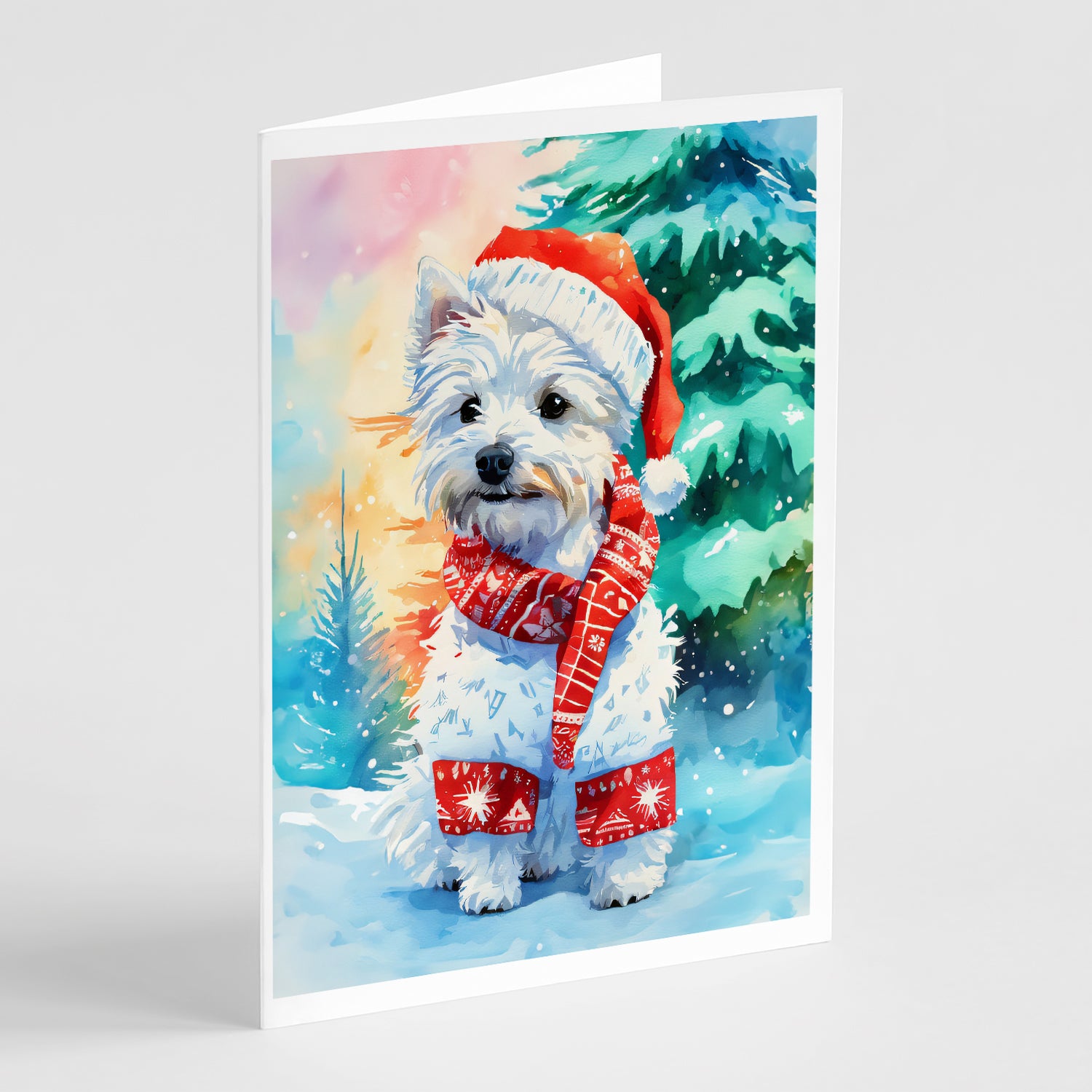 Buy this Westie Christmas Greeting Cards Pack of 8