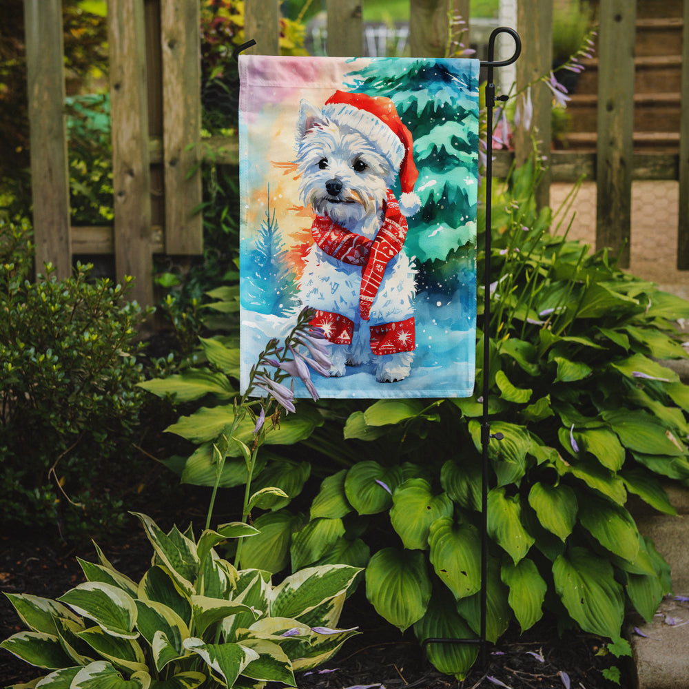 Westie Christmas Garden Flag