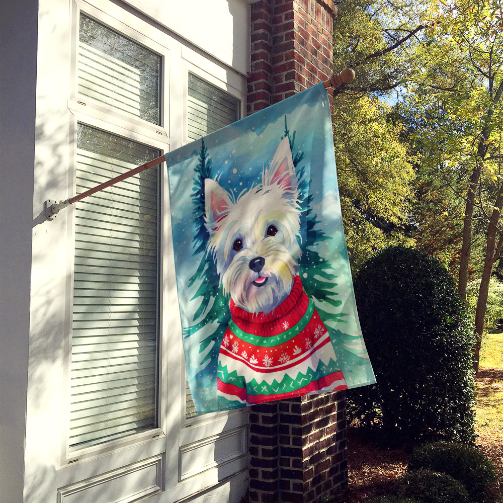 Buy this Westie Christmas House Flag