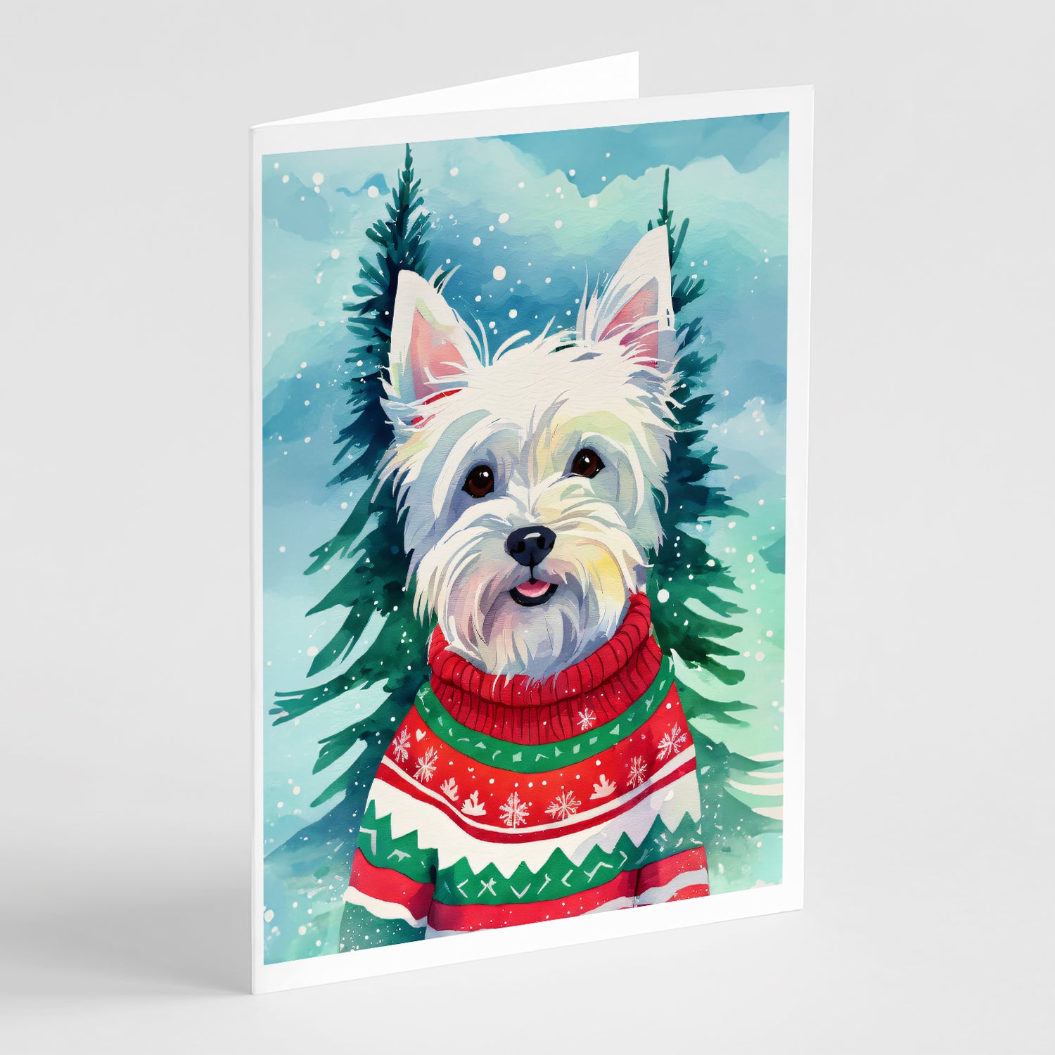 Buy this Westie Christmas Greeting Cards Pack of 8