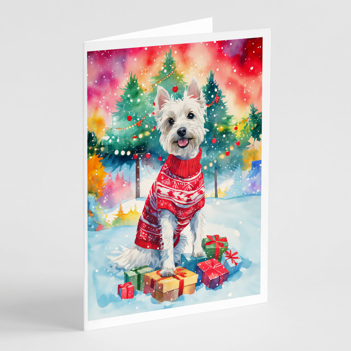 Buy this Westie Christmas Greeting Cards Pack of 8