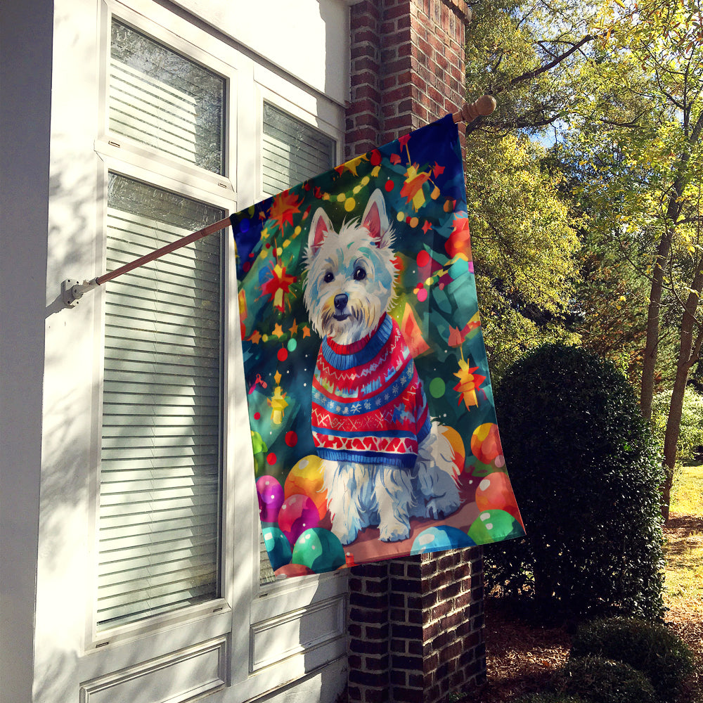 Buy this Westie Christmas House Flag