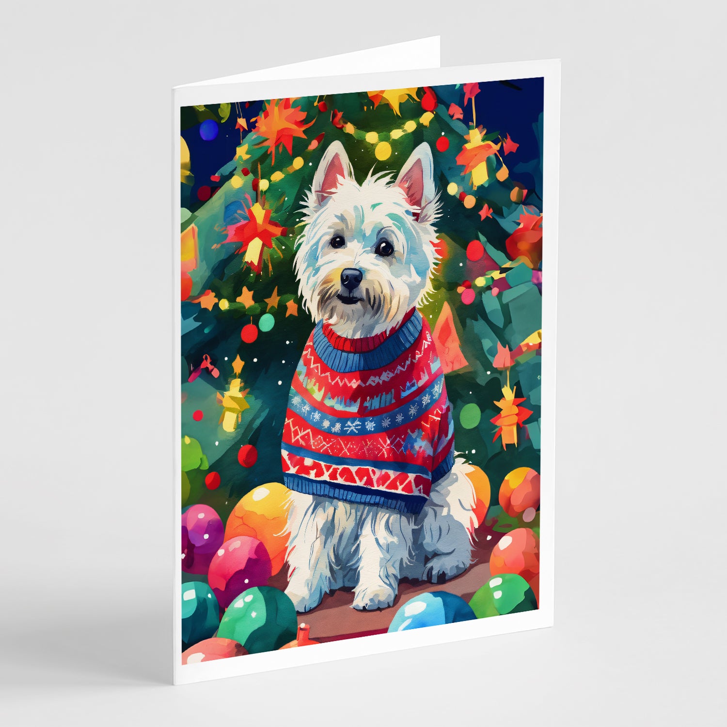 Buy this Westie Christmas Greeting Cards Pack of 8