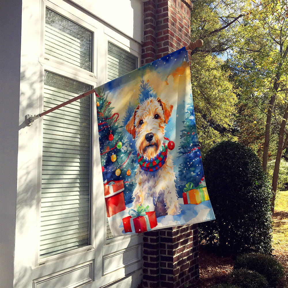 Buy this Wire Fox Terrier Christmas House Flag