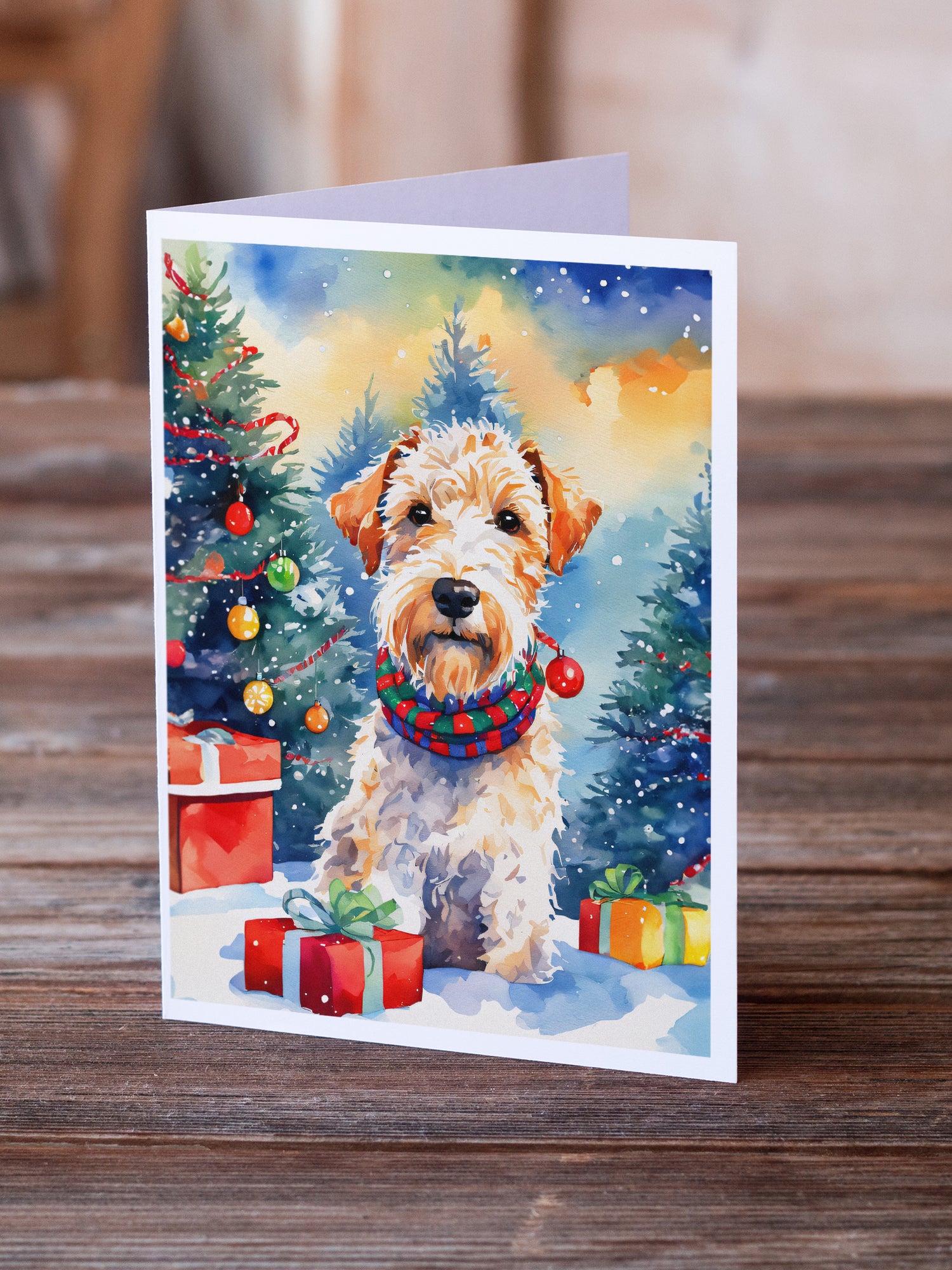 Buy this Wire Fox Terrier Christmas Greeting Cards Pack of 8