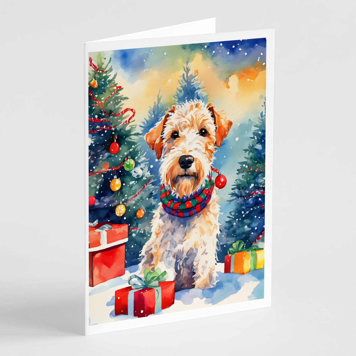 Buy this Wire Fox Terrier Christmas Greeting Cards Pack of 8