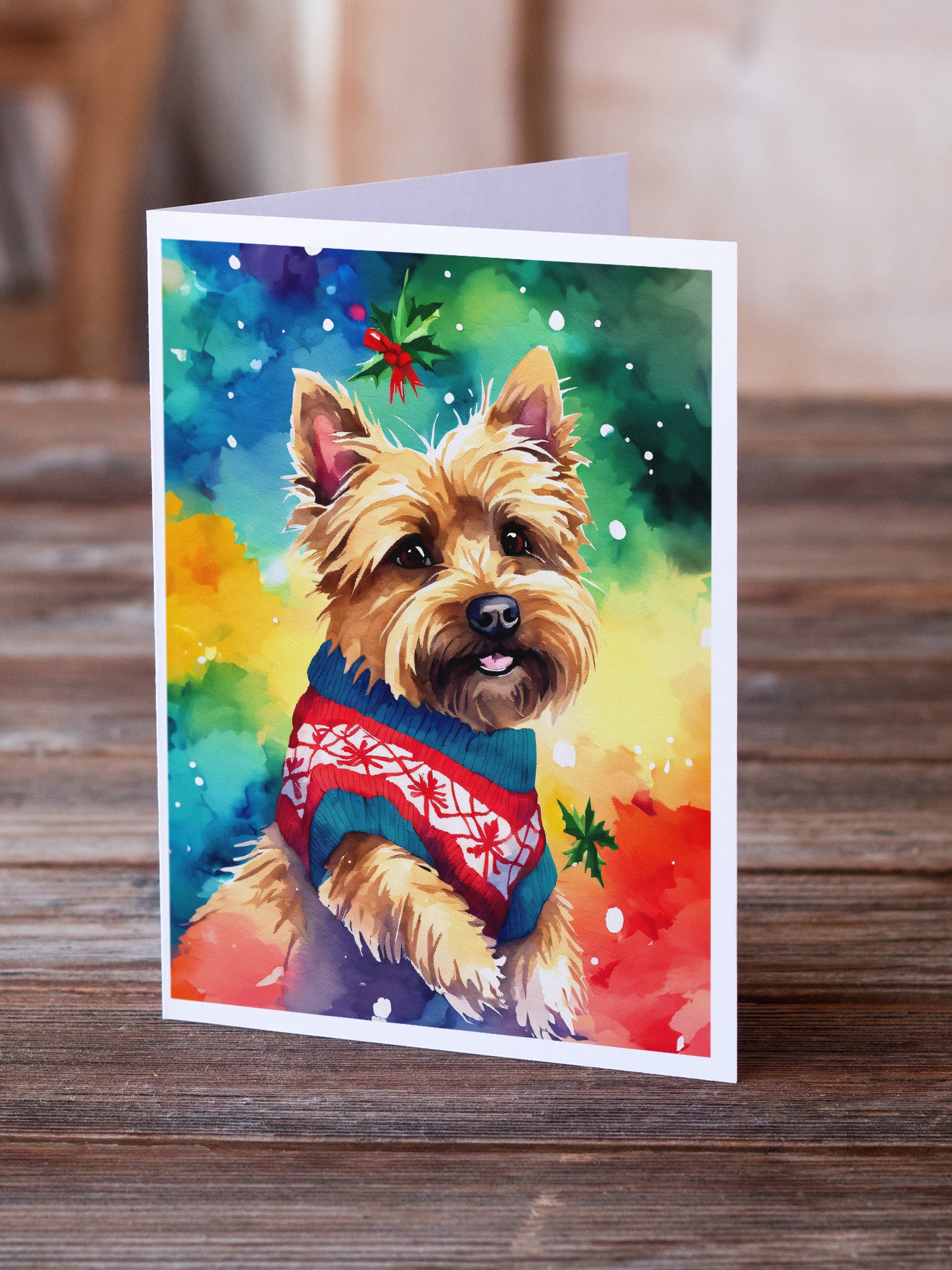 Buy this Yorkshire Terrier Yorkie Christmas Greeting Cards Pack of 8