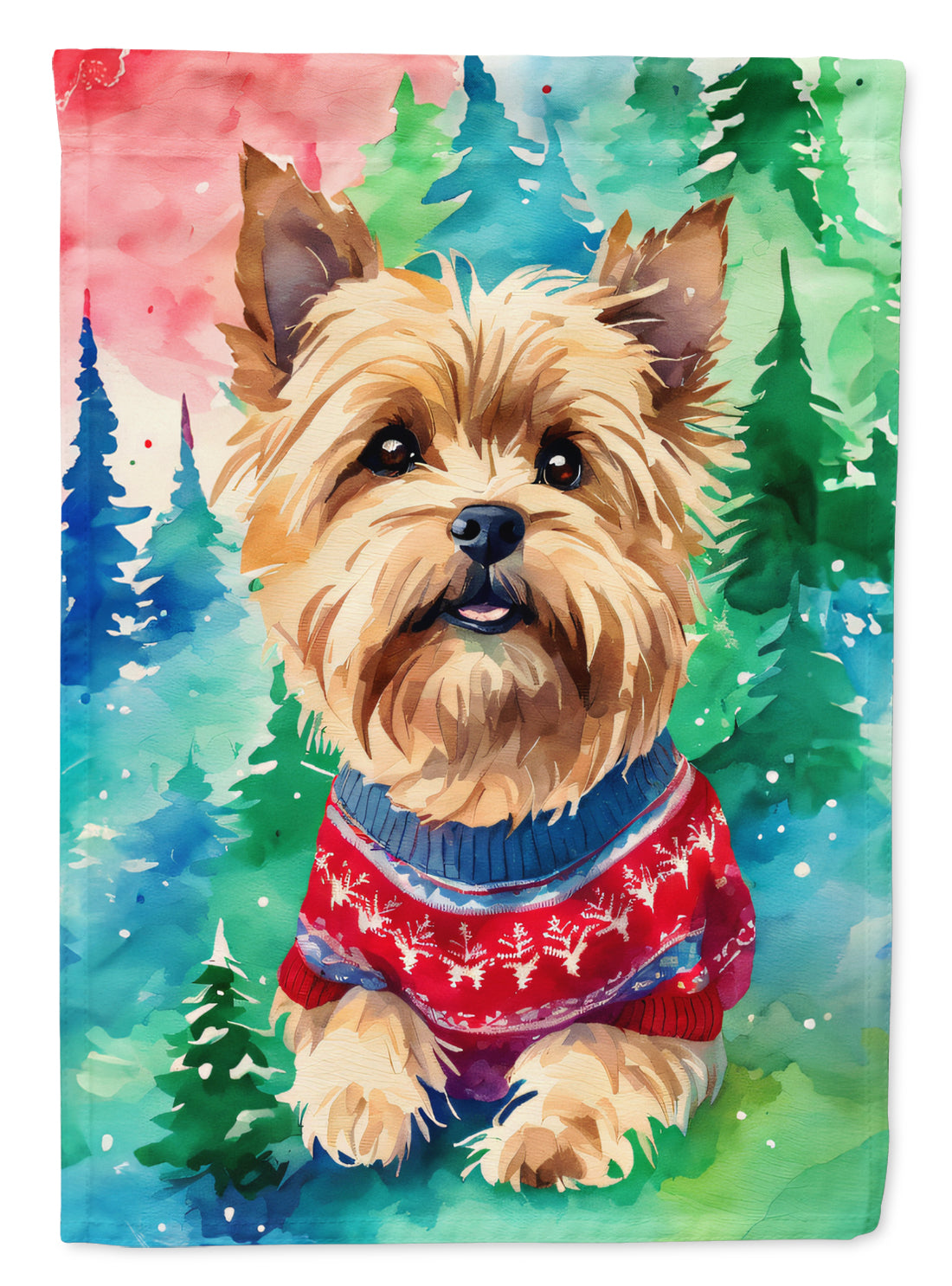 Buy this Yorkshire Terrier Yorkie Christmas House Flag