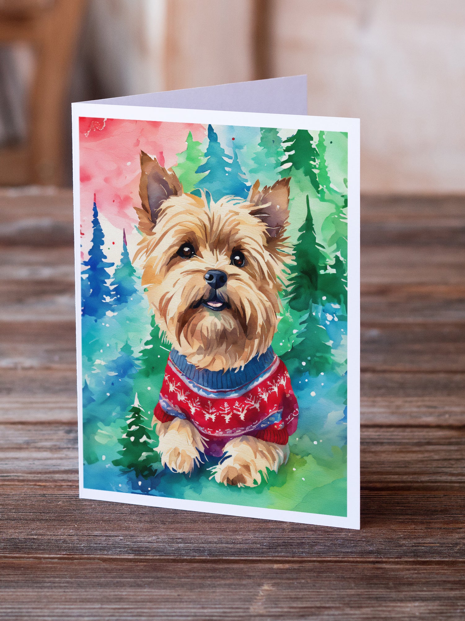 Buy this Yorkshire Terrier Yorkie Christmas Greeting Cards Pack of 8