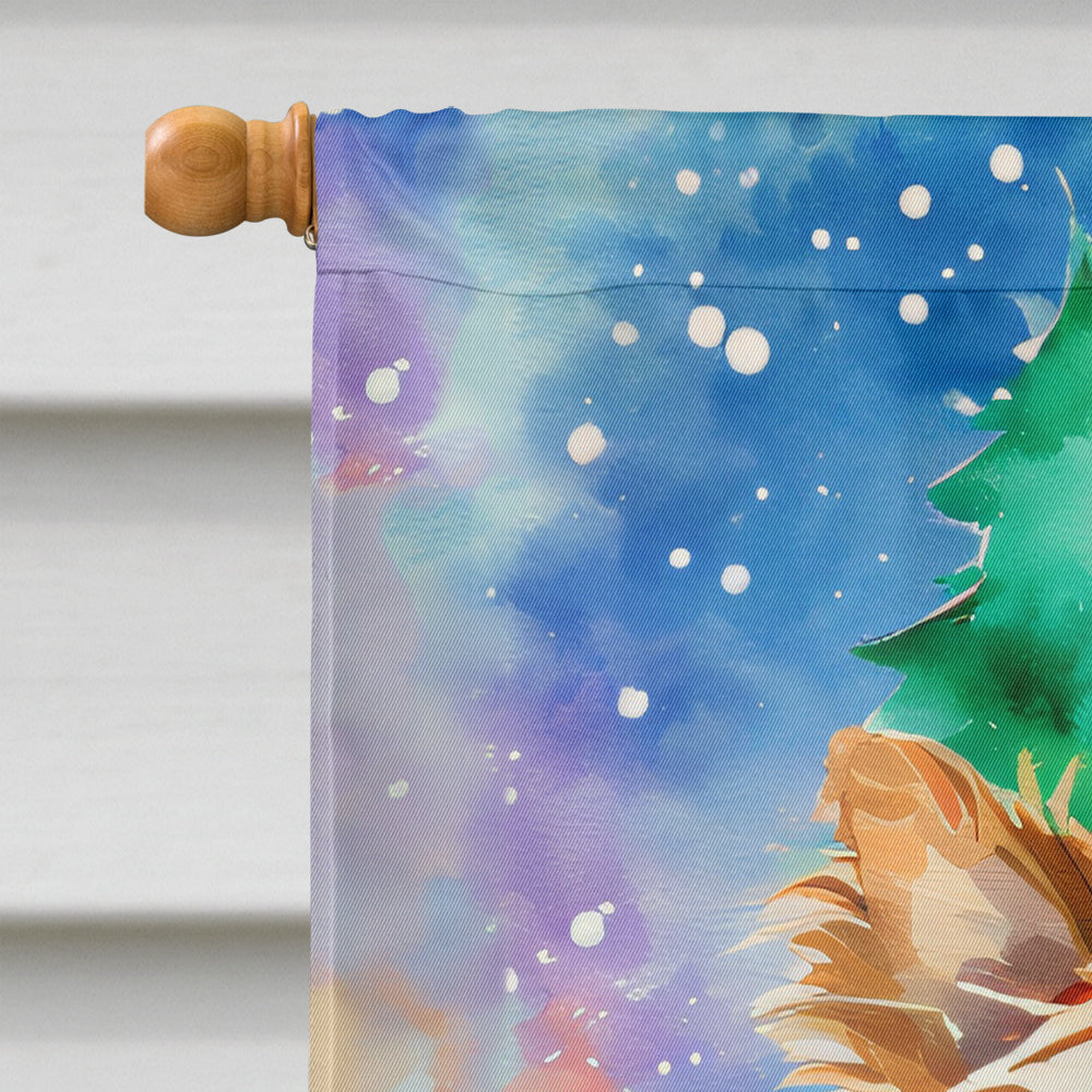 Yorkshire Terrier Yorkie Christmas House Flag