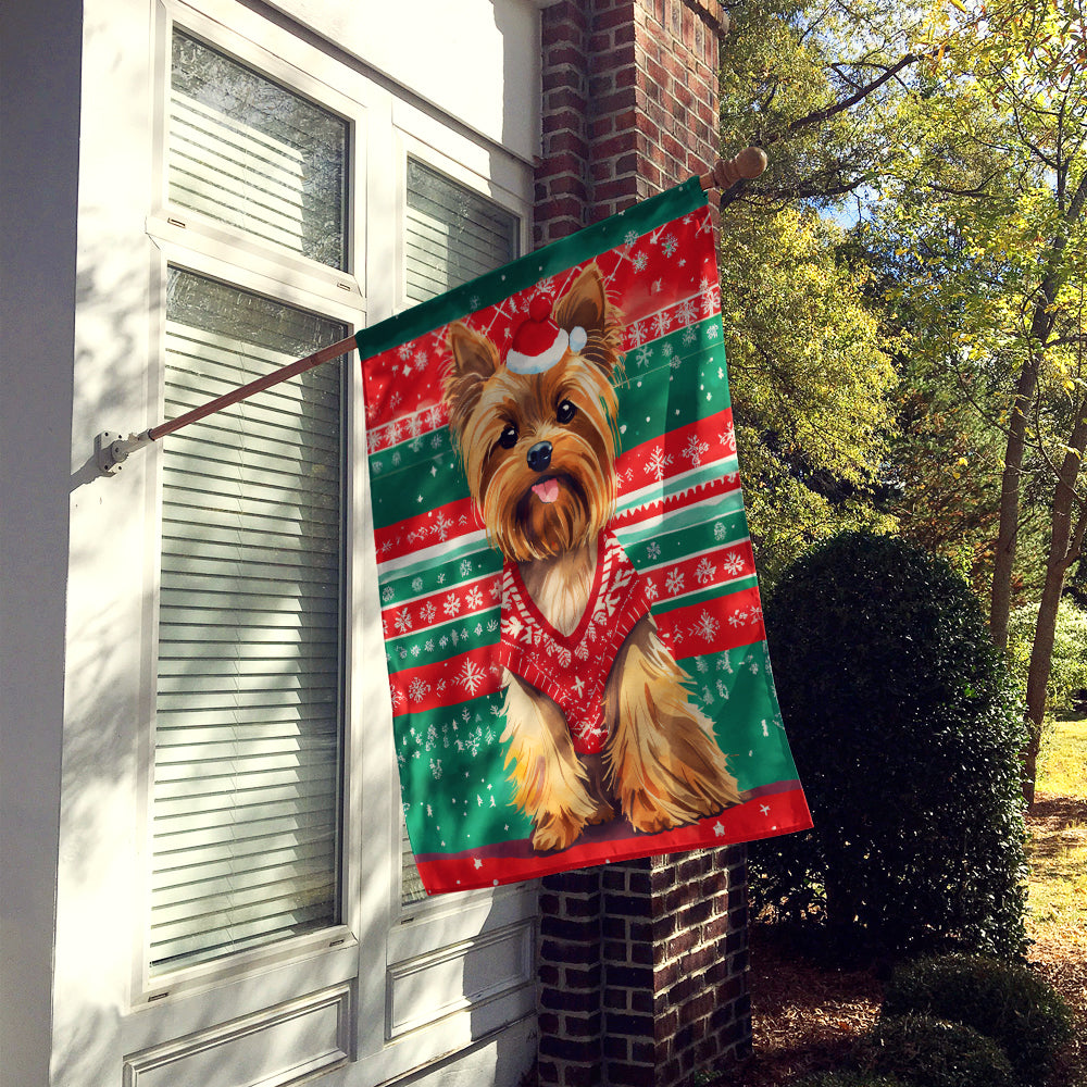 Buy this Yorkshire Terrier Yorkie Christmas House Flag