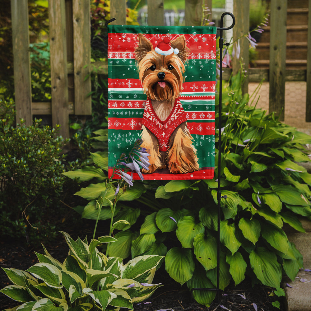 Buy this Yorkshire Terrier Yorkie Christmas Garden Flag