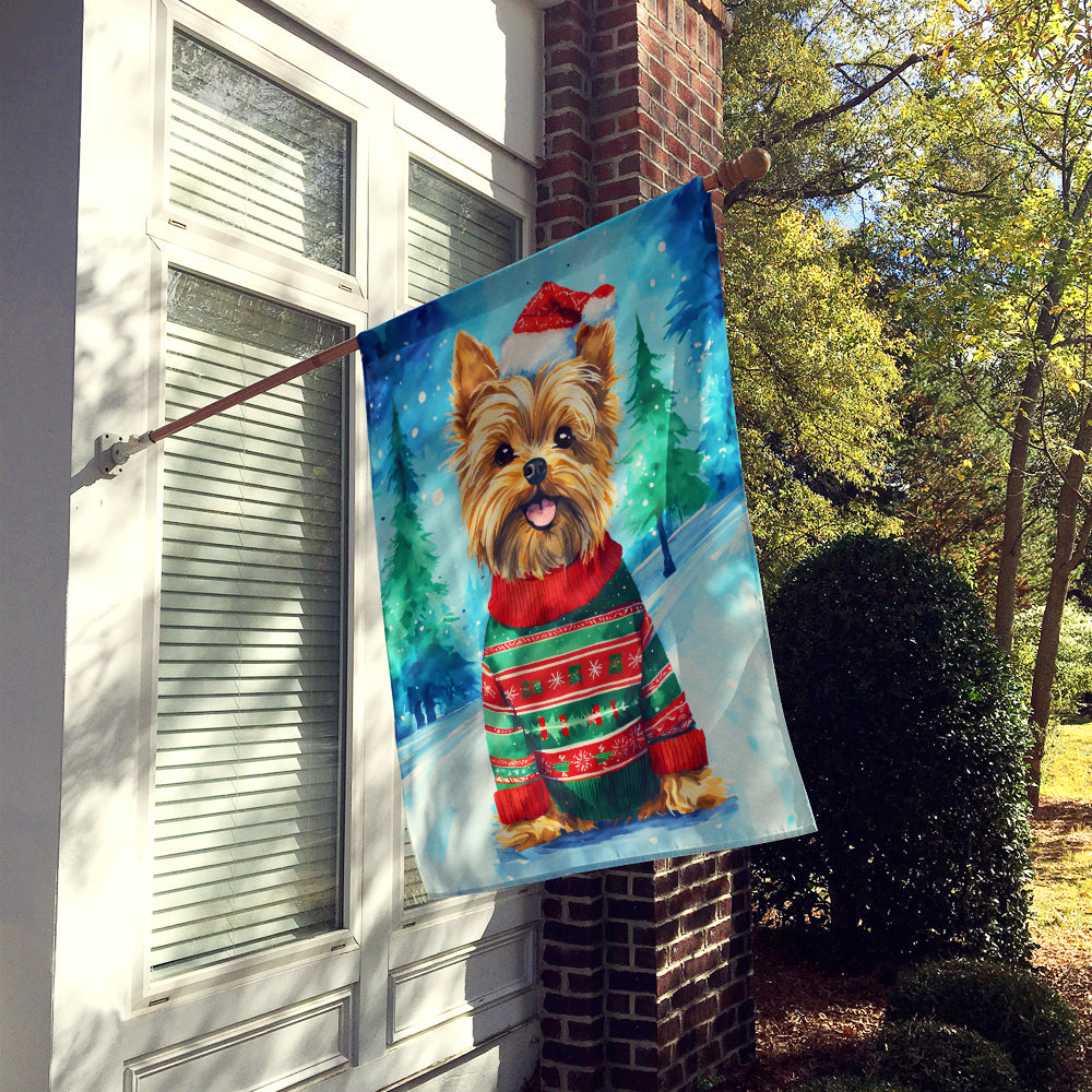 Buy this Yorkshire Terrier Yorkie Christmas House Flag