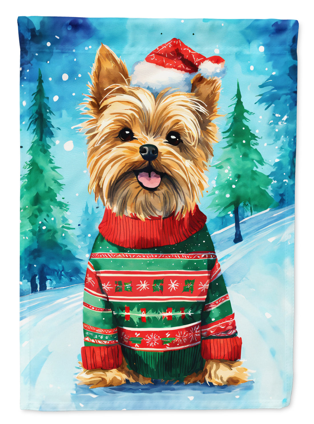 Buy this Yorkshire Terrier Yorkie Christmas Garden Flag