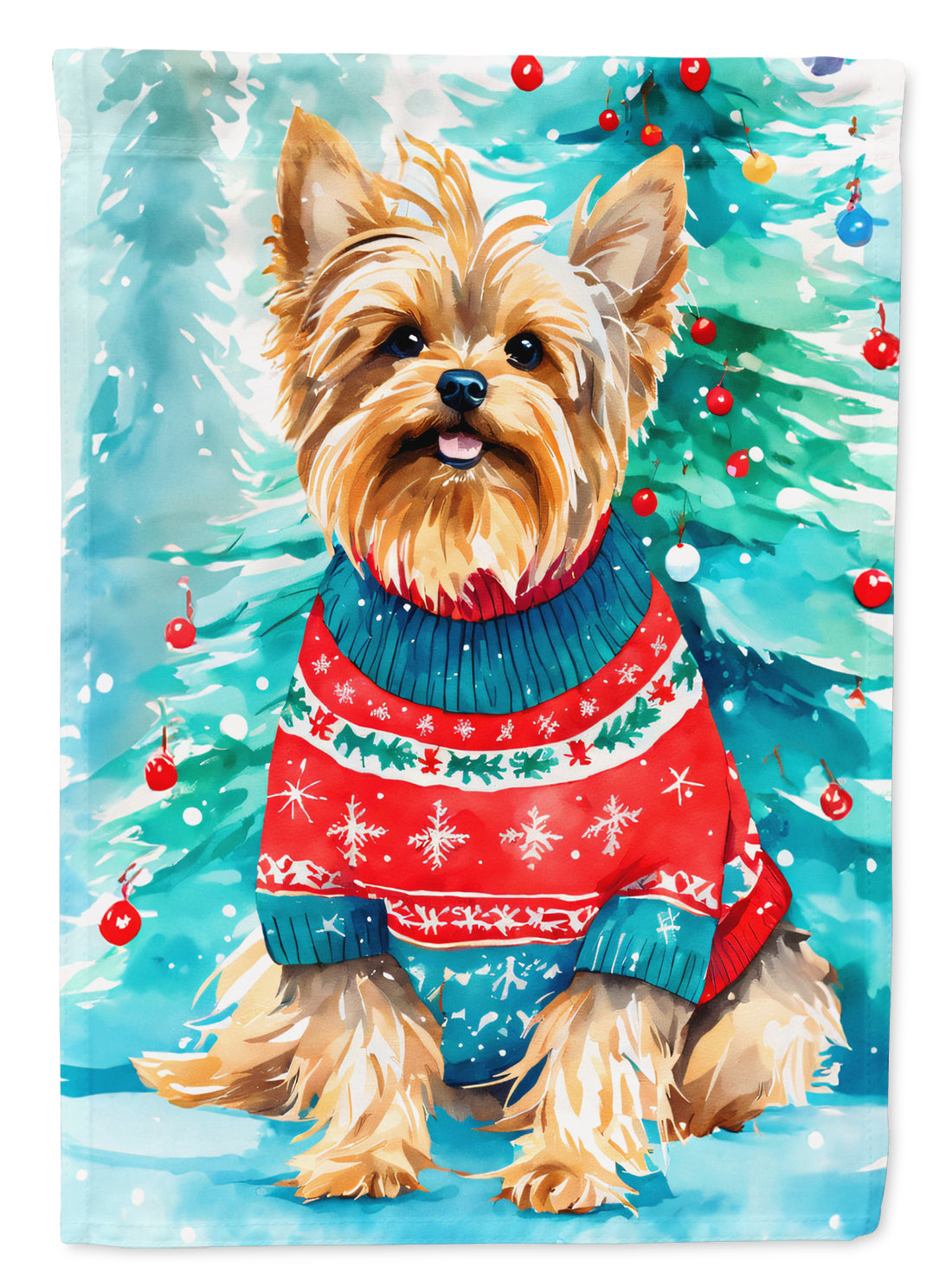 Buy this Yorkshire Terrier Yorkie Christmas Garden Flag