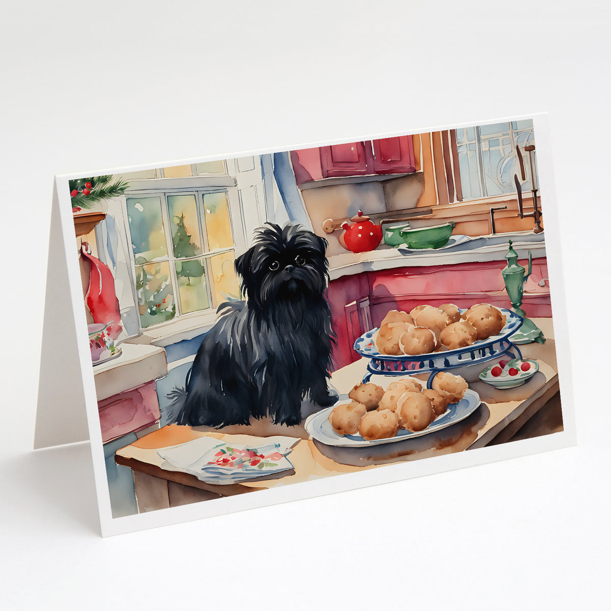 Buy this Affenpinscher Christmas Cookies Greeting Cards Pack of 8