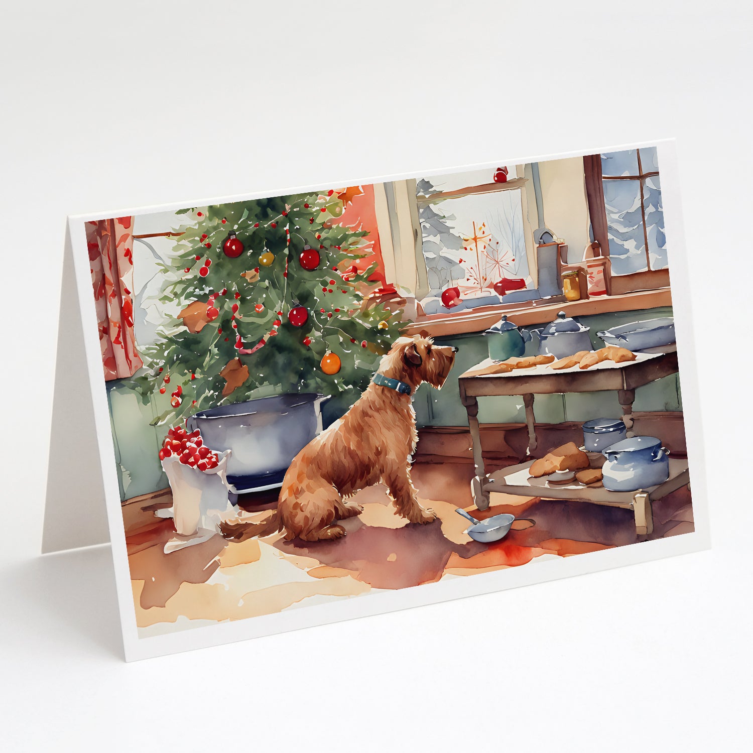 Buy this Airedale Terrier Christmas Cookies Greeting Cards Pack of 8