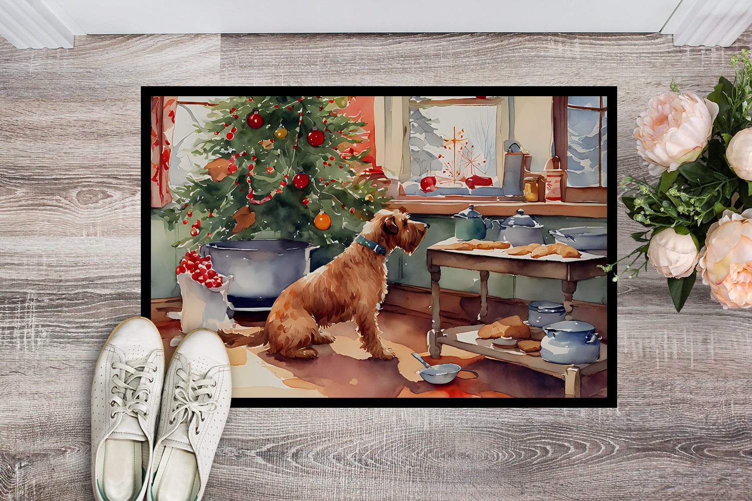 Buy this Airedale Terrier Christmas Cookies Doormat