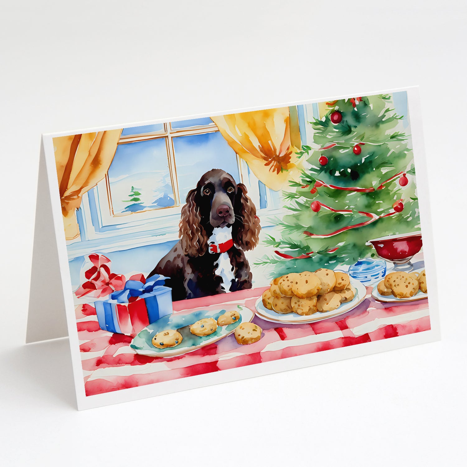 Buy this American Water Spaniel Christmas Cookies Greeting Cards Pack of 8